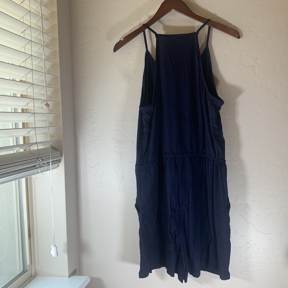 NWT KIRUNDO Women Spaghetti Strap V Neck Button Down Drawstring Waist Romper- L - Picture 4 of 6